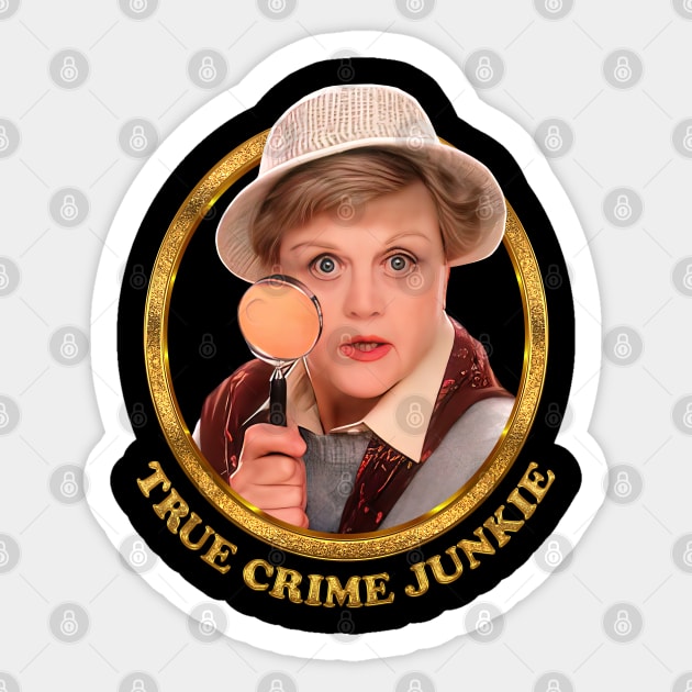 True Crime Junkie - 80s Retro Sticker by DankFutura